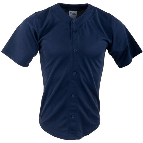 Active Athletics Youth Baseball Jersey, Fake Button Jersey - navy Gr.YXL