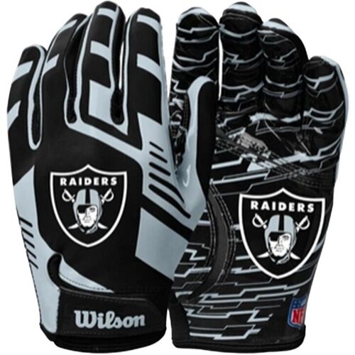 Wilson NFL Stretch Fit Adult Receiver Handschuhe - Team Las Vegas Raiders
