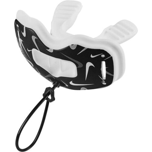Nike Alpha Lip Protector Mouthguard + quick release Strap - weiß-grau