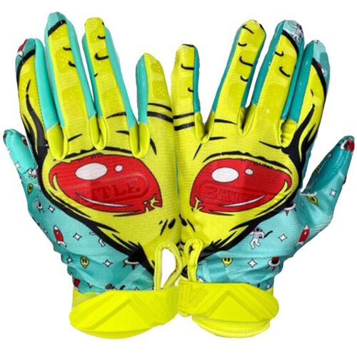 Battle "Alien" Cloaked Receiver Handschuhe - türkis-grün Gr.M