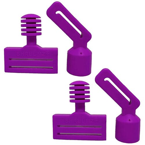 SHRUUMZ Connectors Set, 2x Flaggenhalter und 2x Gürtelhalter, Flagfootball - Lila