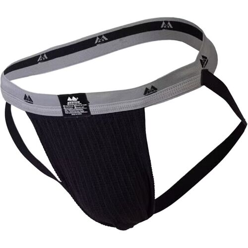 MM Jockstrap 1" Tiefschutzhose, Waistband - schwarz-grau Gr. S