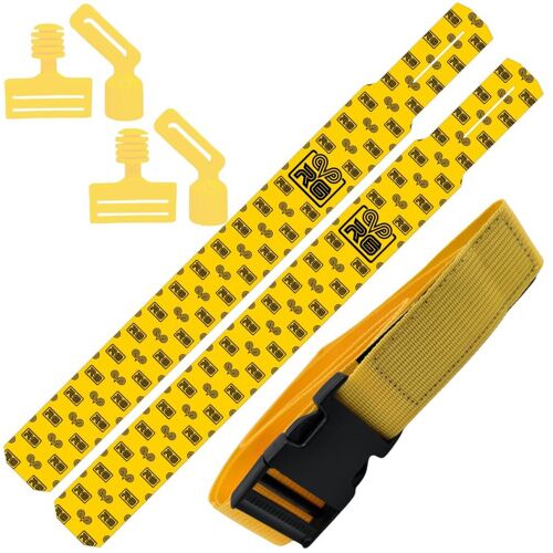 Rookie Goat Flagfootball Set, ein Gürtel mit zwei Flaggen - Logoflagge GOAT gelb