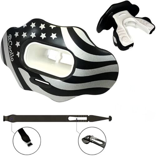 Coollo Mouthguard Lip Guard - americana black