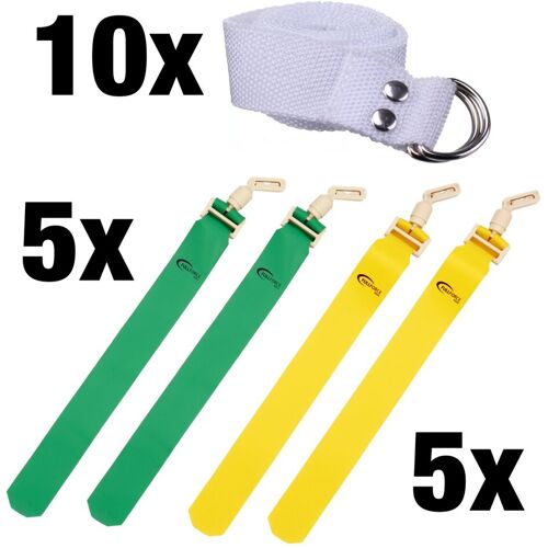 Full Force Wear Full Force POPFLAG Flagfootball Set, 10 Gürtel mit 10 Flag Sets - gelb/grün