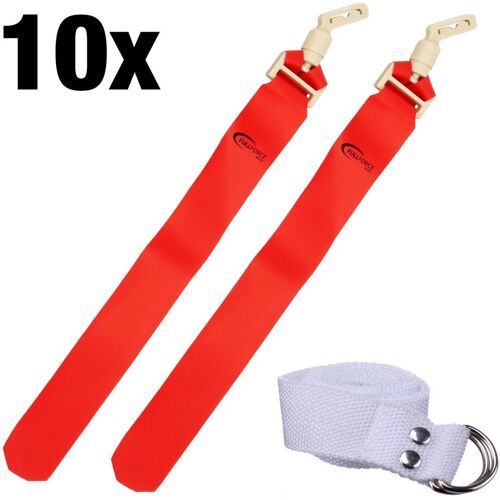 Full Force Wear Full Force POPFLAG Flagfootball Set, 10 Gürtel mit 10 Flag Sets - rot