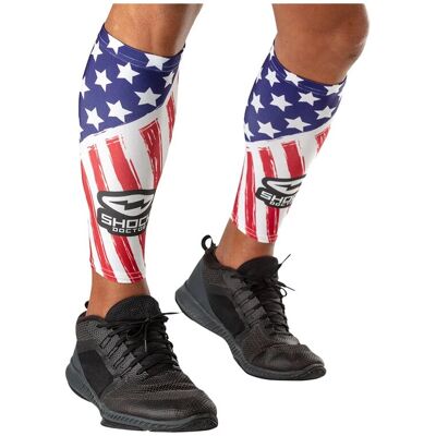 Shock Doctor Showtime Compression Calf Sleeves - Stars & Stripes L Shock Doctor Showtime Compression Calf Sleeves - Stars & Stripes L