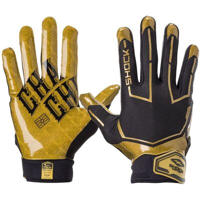 Shock Doctor Showtime Gold Receiver Handschuhe - schwarz/gold cha ching Gr.M Shock Doctor Showtime Gold Receiver Handschuhe - schwarz/gold cha ching Gr.M
