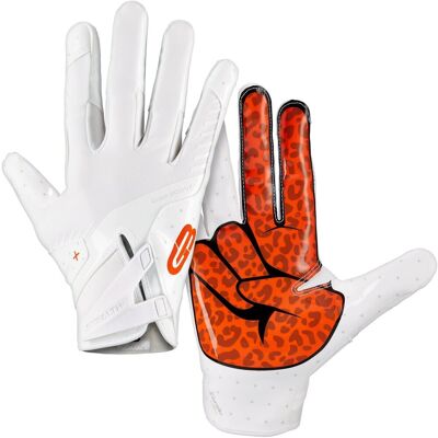 Grip Boost Peace Stealth 6.0 Boost Plus Football Handschuhe - weiß-orange Gr. 2XL Grip Boost Peace Stealth 6.0 Boost Plus Football Handschuhe - weiß-orange Gr. 2XL