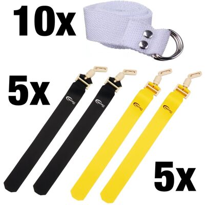Full Force Wear Full Force POPFLAG Flagfootball Set, 10 Gürtel mit 10 Flag Sets - schwarz/gelb Full Force Wear Full Force POPFLAG Flagfootball Set, 10 Gürtel mit 10 Flag Sets - schwarz/gelb