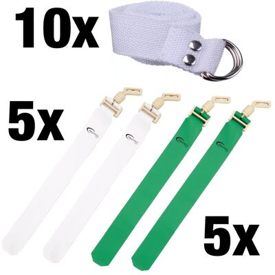 Full Force Wear Full Force POPFLAG Flagfootball Set, 10 Gürtel mit 10 Flag Sets - weiß/grün Full Force Wear Full Force POPFLAG Flagfootball Set, 10 Gürtel mit 10 Flag Sets - weiß/grün