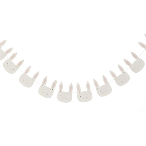 Ginger Ray Osterhasen Girlande weiß-rosa 2m Rosa OS