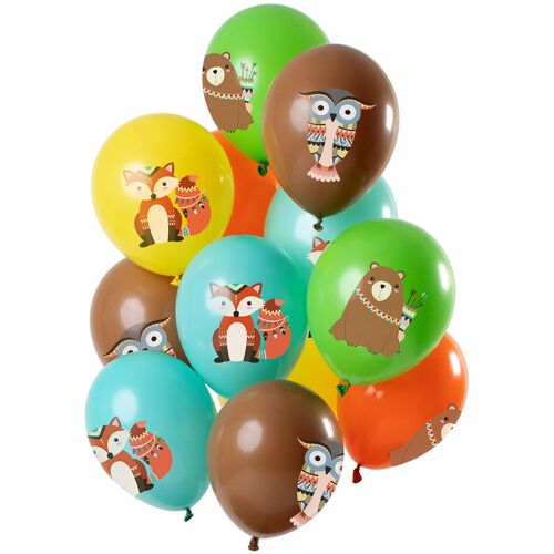 Folat 12 Latexballons Waldtiere bunt 30cm Bunt OS