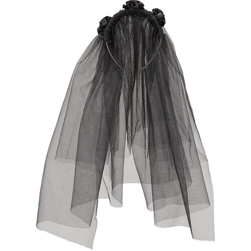 Widmann Schwarzer Brautschleier mit Rosen Schwarz OS