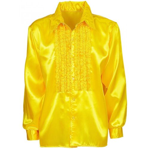 Widmann Gelbes Rüschenhemd Edel Glänzend Gelb M