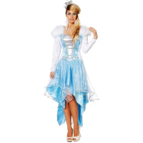 fashion4fun Eiskönigin Elea Damenkostüm Blau 44