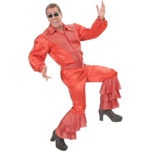 Widmann Disco Fever Schlaghose Paillettenoptik Rot Rot L