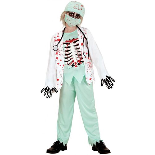 Widmann Horror Arzt Blutiger Chirurg KInderkostüm Grün 140