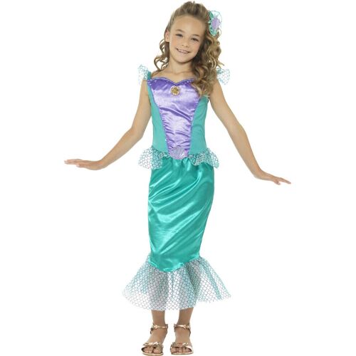 Smiffys Kleines Meerjungfrauen Kinderkleid Blau Kinder
