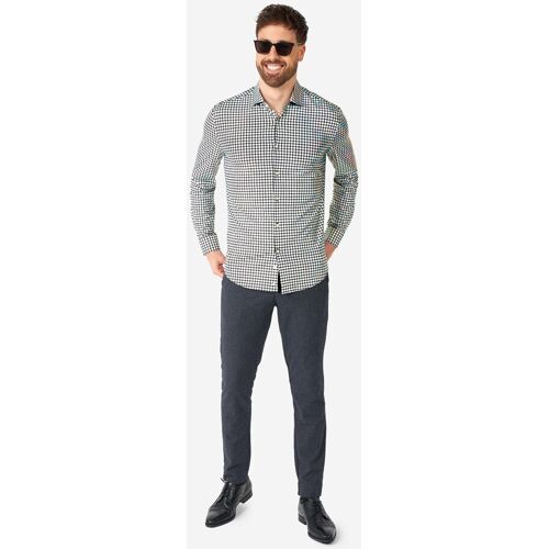 Opposuits Hemd LS Discoballer für Herren Silber 50