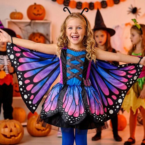 Widmann Schmetterling Kostüm Leyla für Mädchen Lila 158