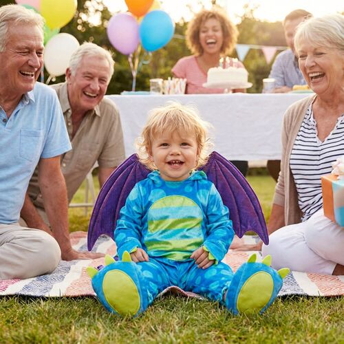 Amscan Kleiner Drache Diego Baby Overall Blau Kinder