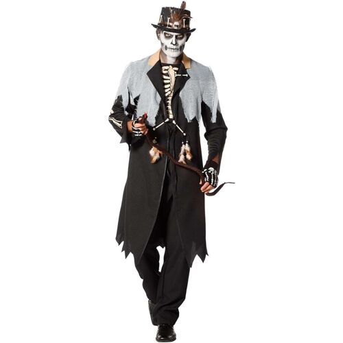 fashion4fun Totenbeschwörer Kostüm für Herren Schwarz 50