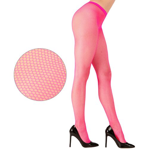 Widmann Neon pinke Netzstrumpfhose Carla Pink OS