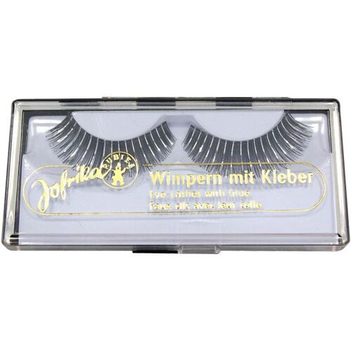 jofrika Glitzer Wimpern Silber Rot OS