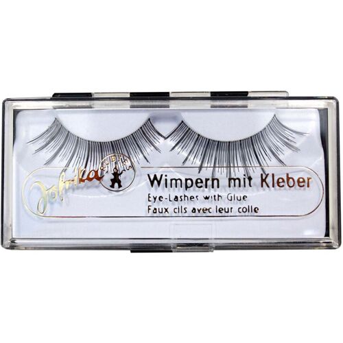 jofrika Echthaar Wimpern Premium mit Kleber Schwarz OS