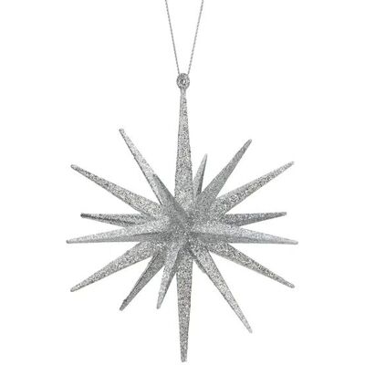 Höffner Sternanhänger 2er Set ¦ silber ¦ Kunststoff ¦ Maße (cm): H: 15 Ø: 15 Höffner Sternanhänger 2er Set ¦ silber ¦ Kunststoff ¦ Maße (cm): H: 15 Ø: 15