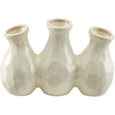 HOME STORY Vase 3er ¦ creme ¦ Keramik ¦ Maße (cm): B: 18 H: 12 T: 6.0 HOME STORY Vase 3er ¦ creme ¦ Keramik ¦ Maße (cm): B: 18 H: 12 T: 6.0
