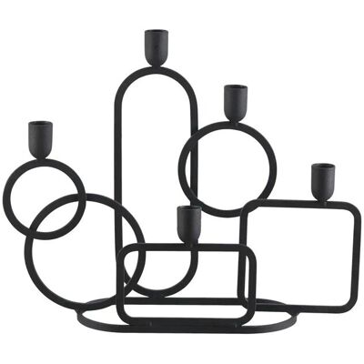 Höffner 5er Kerzenständer ¦ schwarz ¦ Metall ¦ Maße (cm): B: 36 H: 29 T: 12.0 Höffner 5er Kerzenständer ¦ schwarz ¦ Metall ¦ Maße (cm): B: 36 H: 29 T: 12.0