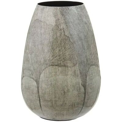 Höffner Vase ¦ grau ¦ Metall ¦ Maße (cm): B: 15 H: 20 Höffner Vase ¦ grau ¦ Metall ¦ Maße (cm): B: 15 H: 20