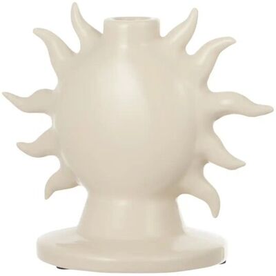 Höffner Kerzenständer Sonne ¦ beige ¦ Keramik ¦ Maße (cm): B: 17 H: 15 T: 11.0 Höffner Kerzenständer Sonne ¦ beige ¦ Keramik ¦ Maße (cm): B: 17 H: 15 T: 11.0
