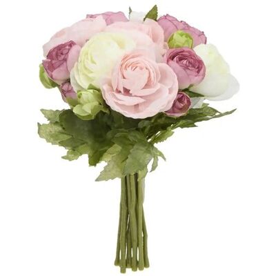Mica Decorations Rosa Kunst Ranunkel Bouquet - 22cm - Inneneinrichtung Mica Decorations Rosa Kunst Ranunkel Bouquet - 22cm - Inneneinrichtung