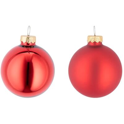 Höffner Weihnachtskugeln 20er Set ¦ rot ¦ Glas,Aluminium Höffner Weihnachtskugeln 20er Set ¦ rot ¦ Glas,Aluminium