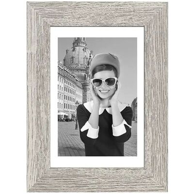 Höffner Bilderrahmen 21x30 cm Hollywood ¦ grau ¦ Massivholz ¦ Maße (cm): B: 26 H: 35 T: Höffner Bilderrahmen 21x30 cm Hollywood ¦ grau ¦ Massivholz ¦ Maße (cm): B: 26 H: 35 T:
