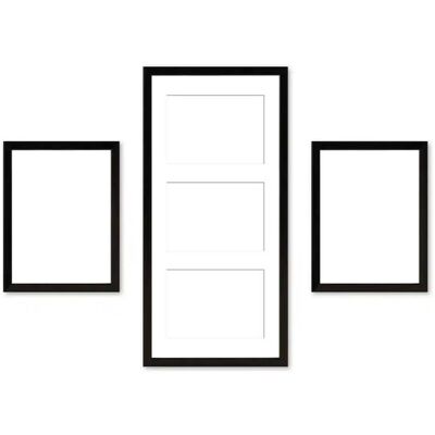 Höffner Bilderrahmen-Set ¦ holzfarben ¦ Kunststoff ¦ Maße (cm): B: 23 H: 50 T: 2.5 Höffner Bilderrahmen-Set ¦ holzfarben ¦ Kunststoff ¦ Maße (cm): B: 23 H: 50 T: 2.5
