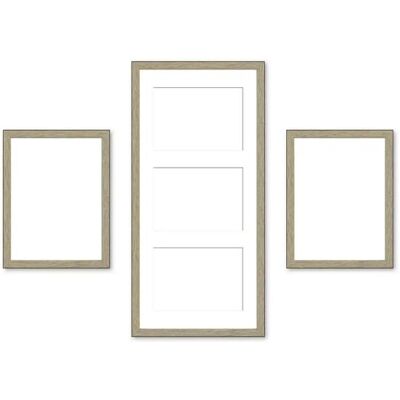Höffner Bilderrahmen-Set ¦ holzfarben ¦ Kunststoff ¦ Maße (cm): B: 23 H: 50 T: 2.5 Höffner Bilderrahmen-Set ¦ holzfarben ¦ Kunststoff ¦ Maße (cm): B: 23 H: 50 T: 2.5
