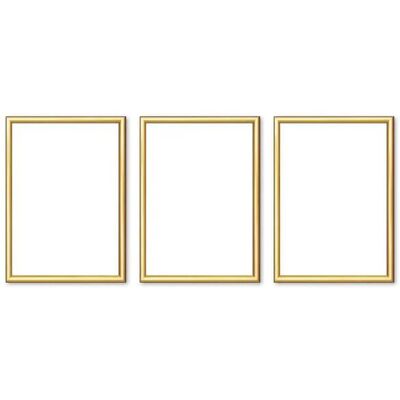 Höffner Bilderrahmen 13x18 cm 3er-Set ¦ gold ¦ Kunststoff ¦ Maße (cm): B: 13 H: 18 T: Höffner Bilderrahmen 13x18 cm 3er-Set ¦ gold ¦ Kunststoff ¦ Maße (cm): B: 13 H: 18 T: