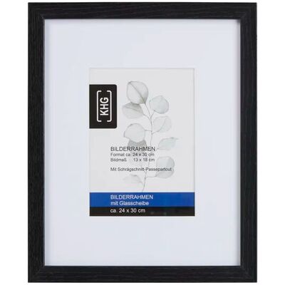 KHG Bilderrahmen ¦ schwarz ¦ MDF,Glas ¦ Maße (cm): B: 24 H: 30 KHG Bilderrahmen ¦ schwarz ¦ MDF,Glas ¦ Maße (cm): B: 24 H: 30