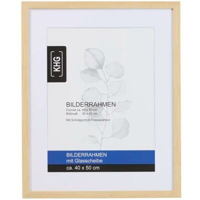 KHG Bilderrahmen ¦ holzfarben ¦ MDF,Glas ¦ Maße (cm): B: 40 H: 50 KHG Bilderrahmen ¦ holzfarben ¦ MDF,Glas ¦ Maße (cm): B: 40 H: 50