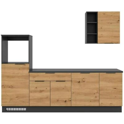 Höffner Küchenzeile Miller ¦ schwarz ¦ Maße (cm): B: 260 H: 60 Höffner Küchenzeile Miller ¦ schwarz ¦ Maße (cm): B: 260 H: 60
