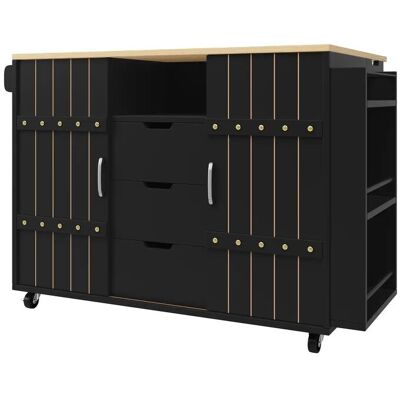 Höffner Küchenwagen ¦ schwarz ¦ Maße (cm): B: 110 H: 90 Höffner Küchenwagen ¦ schwarz ¦ Maße (cm): B: 110 H: 90