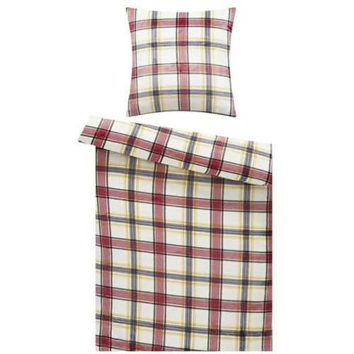 LevelOne Flanell-Fleece Bettwäsche  Cozy Check ¦ mehrfarbig ¦ Maße (cm): B: 135