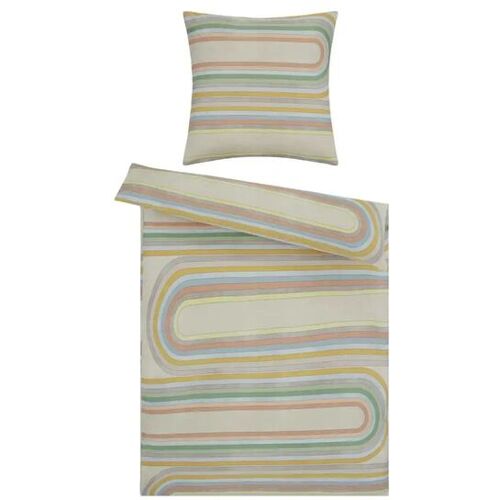 como Satin Bettwäsche  Retro Curve ¦ mehrfarbig ¦ Maße (cm): B: 135