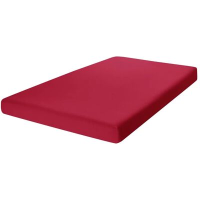 Prinz Exklusiv Mako-Jersey Spannbetttuch 90-100 x 200 cm Rot - Fitted Sheet Prinz Exklusiv Mako-Jersey Spannbetttuch 90-100 x 200 cm Rot - Fitted Sheet