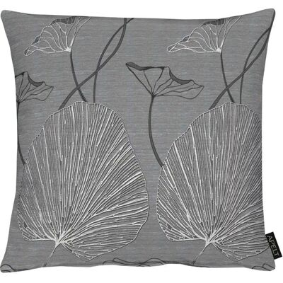 APELT Nora Dekokissen - Seerosen Muster, Jacquard, Grau APELT Nora Dekokissen - Seerosen Muster, Jacquard, Grau