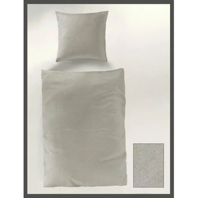 BIERBAUM Senci - Baumwoll-Bettwäsche, Silber - 135x200cm BIERBAUM Senci - Baumwoll-Bettwäsche, Silber - 135x200cm